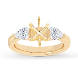 Lab-Grown Diamonds by KAY Engagement Ring Setting 1/2 ct tw 14K Yellow Gold