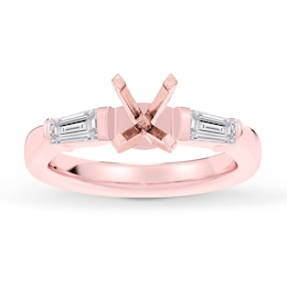 Lab-Grown Diamonds by KAY Engagement Ring Setting 1/3 ct tw 14K Rose Gold