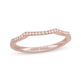 Neil Lane Diamond Contour Wedding Band 1/6 ct tw 14K Rose Gold