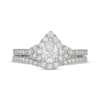 Thumbnail Image 3 of Neil Lane Pear-Shaped Diamond Halo Bridal Set 1-1/4 ct tw 14K White Gold