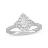 Thumbnail Image 1 of Neil Lane Pear-Shaped Diamond Halo Engagement Ring 1 ct tw 14K White Gold