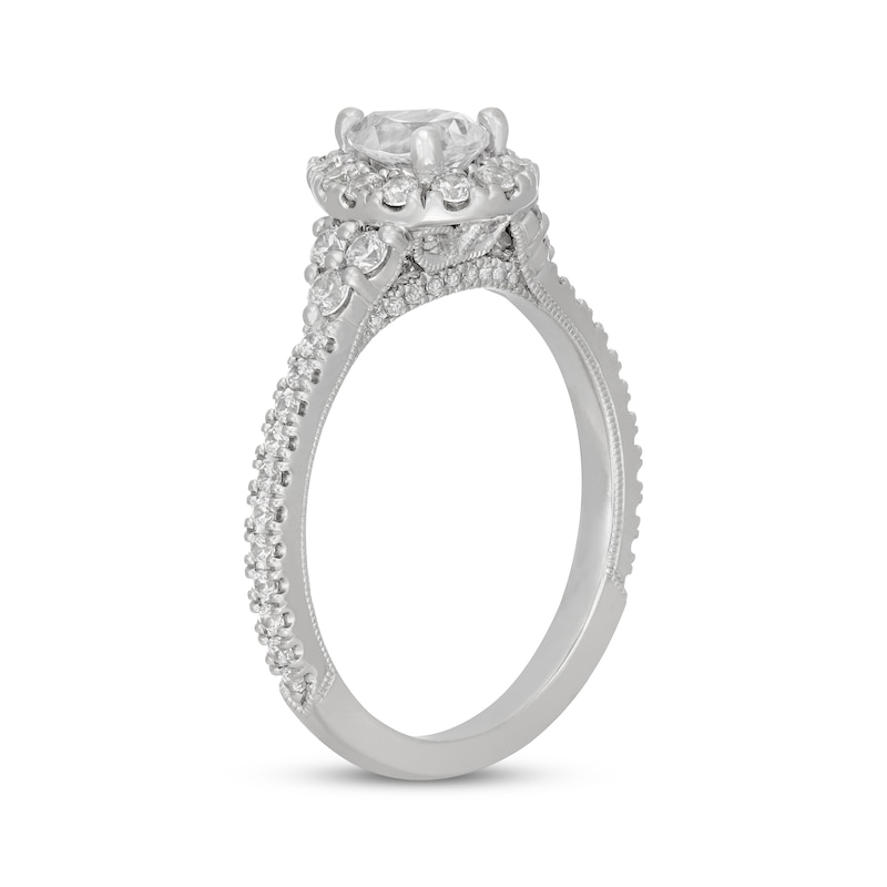 Main Image 2 of Neil Lane Pear-Shaped Diamond Halo Engagement Ring 1 ct tw 14K White Gold