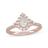 Thumbnail Image 1 of Neil Lane Pear-Shaped Diamond Halo Engagement Ring 1 ct tw 14K Rose Gold