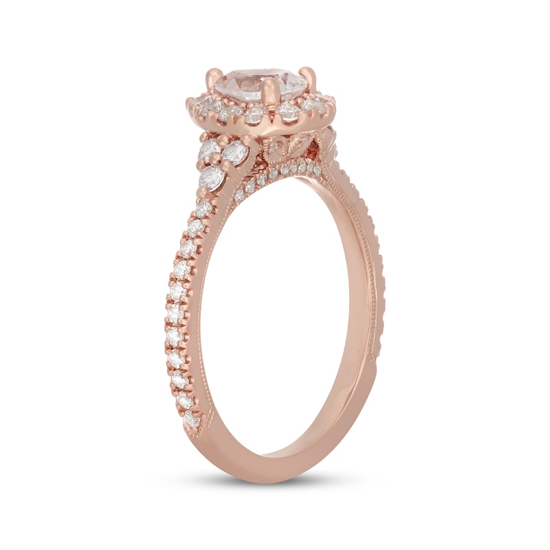 Main Image 2 of Neil Lane Pear-Shaped Diamond Halo Engagement Ring 1 ct tw 14K Rose Gold