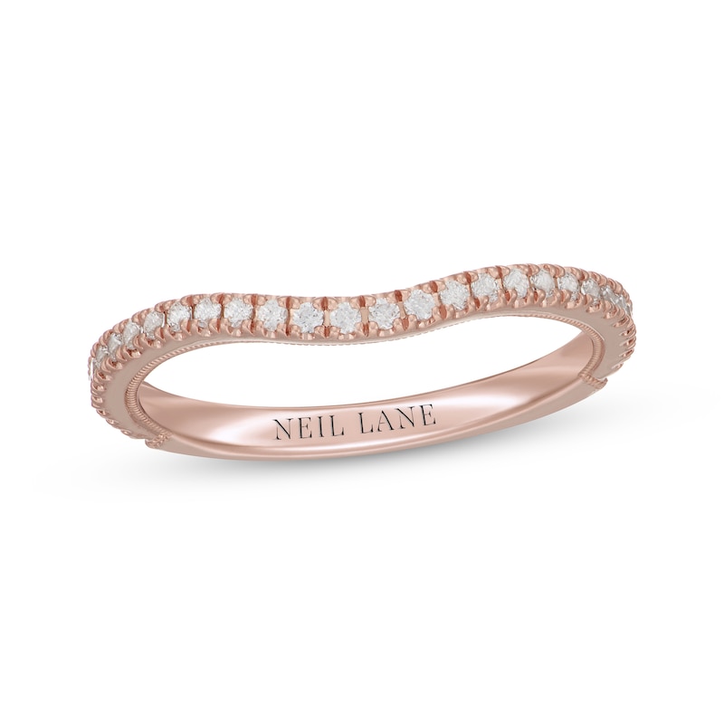 Main Image 1 of Neil Lane Diamond Contour Wedding Band 1/4 ct tw 14K Rose Gold