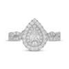 Thumbnail Image 3 of Neil Lane Pear-Shaped Diamond Double Halo Twist Engagement Ring 1 ct tw 14K White Gold