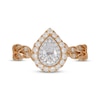 Thumbnail Image 3 of Neil Lane Pear-Shaped Diamond Double Halo Engagement Ring 7/8 ct tw 14K Two-Tone Gold