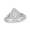 Thumbnail Image 4 of Neil Lane Pear-Shaped Diamond Double Halo Engagement Ring 3/4 ct tw 14K White Gold