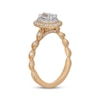 Thumbnail Image 2 of Neil Lane Oval-Cut Diamond Double Halo Engagement Ring 5/8 ct tw 14K Two-Tone Gold