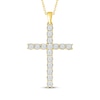 Thumbnail Image 1 of Diamond Cross Necklace 1/2 ct tw 10K Yellow Gold 18&quot;