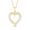 Thumbnail Image 1 of Diamond Heart Outline Necklace 1/4 ct tw 10K Yellow Gold 18&quot;