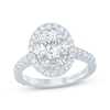 Thumbnail Image 0 of Monique Lhuillier Bliss Oval-Cut  Lab-Grown diamond Halo Engagement Ring 1-5/8 ct tw 18K White Gold