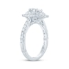 Thumbnail Image 1 of Monique Lhuillier Bliss Oval-Cut  Lab-Grown diamond Halo Engagement Ring 1-5/8 ct tw 18K White Gold