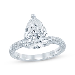 Monique Lhuillier Bliss Pear-Shaped Lab-Grown Diamond Engagement Ring 3-1/2 ct tw 18K White Gold