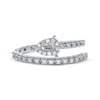 Thumbnail Image 1 of Baguette-Cut Diamond Flex Ring 1/4 ct tw 10K White Gold & Titanium Size 6
