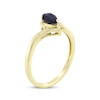 Thumbnail Image 2 of Pear-Shaped Natural Blue Sapphire Bypass Ring 10K Yellow Gold