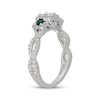 Thumbnail Image 2 of Neil Lane Princess-Cut Diamond & Natural Emerald Three-Stone Engagement Ring 5/8 ct tw 14K White Gold