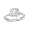 Thumbnail Image 1 of Neil Lane Princess-Cut Diamond Cushion Halo Engagement Ring 7/8 ct tw 14K White Gold