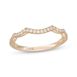 Neil Lane Diamond Contour Wedding Band 1/5 ct tw 14K Yellow Gold