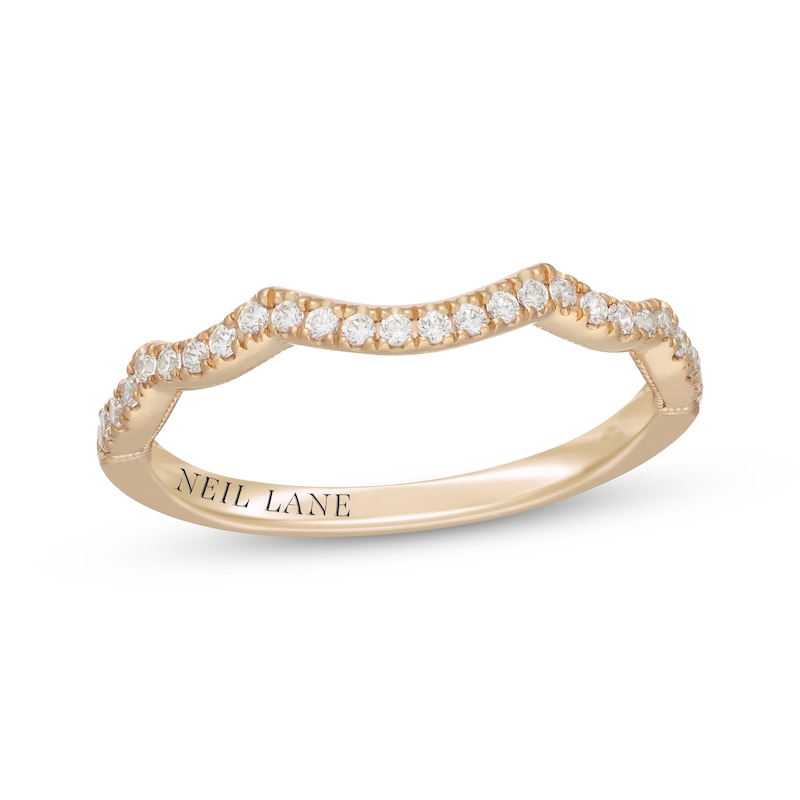 Main Image 1 of Neil Lane Diamond Contour Wedding Band 1/5 ct tw 14K Yellow Gold