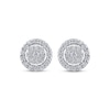 Thumbnail Image 2 of Multi-Diamond Halo Stud Earrings 1 ct tw 10K White Gold