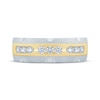 Thumbnail Image 3 of Men's Diamond Trios Wedding Band 1/2 ct tw 10K Two-Tone Gold