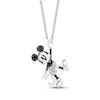 Thumbnail Image 1 of Disney Treasures Mickey Mouse Black & White Diamond Necklace 1/20 ct tw Sterling Silver 18&quot;