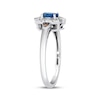 Thumbnail Image 2 of Le Vian Oval-Cut Blue Sapphire Ring 1/8 ct tw Diamonds Platinum