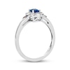 Thumbnail Image 3 of Le Vian Oval-Cut Blue Sapphire Ring 1/8 ct tw Diamonds Platinum