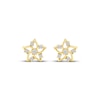 Thumbnail Image 2 of Diamond Flower Stud Earrings 1/10 ct tw 10K Yellow Gold