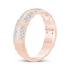 Thumbnail Image 2 of Men's Diamond Trios Wedding Band 1/3 ct tw 10K Rose Gold