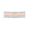 Thumbnail Image 3 of Men's Diamond Trios Wedding Band 1/3 ct tw 10K Rose Gold