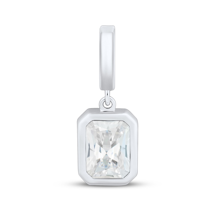 Main Image 1 of Charmed Memories Emerald-Cut White Cubic Zirconia Charm Sterling Silver