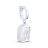 Thumbnail Image 2 of Charmed Memories Emerald-Cut White Cubic Zirconia Charm Sterling Silver