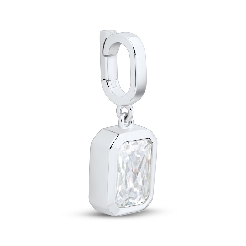 Main Image 2 of Charmed Memories Emerald-Cut White Cubic Zirconia Charm Sterling Silver