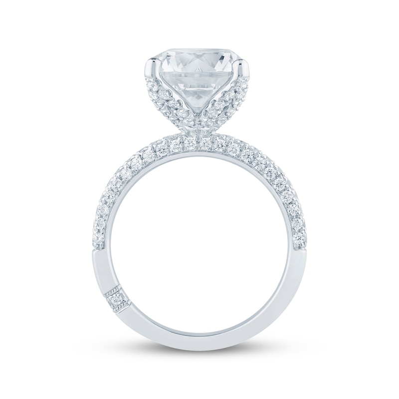 Main Image 3 of Monique Lhuillier Bliss Round-Cut Lab-Grown Diamond Engagement Ring 5-3/4 ct tw 18K White Gold