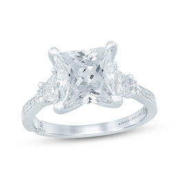 Monique Lhuillier Bliss Princess-Cut Lab-Grown Diamond Engagement Ring 4-5/8 ct tw 18K White Gold