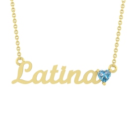 Color Stone 'Latina' Heart Necklace