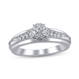 Now + Forever Diamond Engagement Ring 1/4 ct tw 10K White Gold