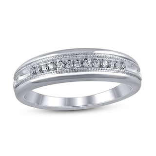 14KT White Gold & Diamond Classic Book Diamond Overatures Band Ring - 3/4  ctw - Pierce Jewelers