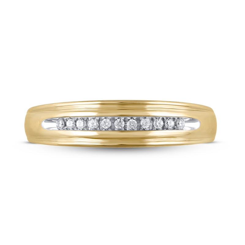 Main Image 3 of Diamond Wedding Band 1/15 ct tw 10K Yellow Gold