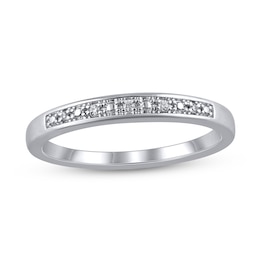 Now + Forever Diamond Wedding Band Diamond Accents 10K White Gold