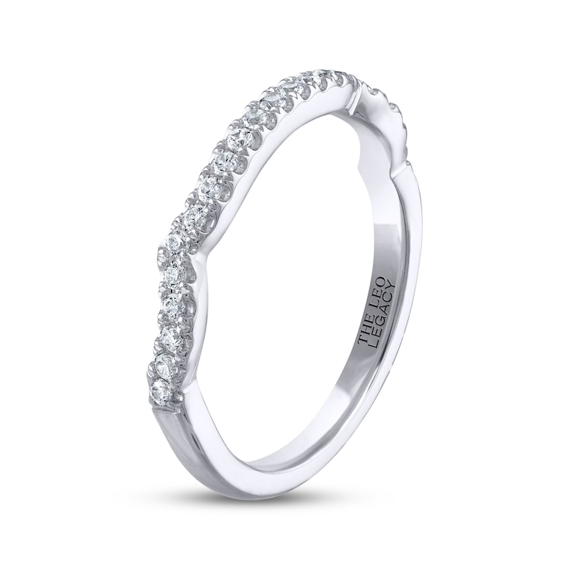 THE LEO Legacy Lab-Created Diamond Round-Cut Wedding Band 1/5 ct tw 14K White Gold