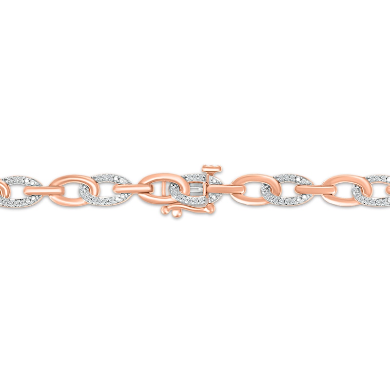 Main Image 2 of Diamond Link Bracelet 1/3 ct tw 10K Rose Gold 7.25&quot;