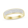 Thumbnail Image 1 of Now + Forever Double-Row Round-cut Diamond Wedding Band 1/5 ct tw 14K Yellow Gold