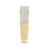 Thumbnail Image 2 of Now + Forever Double-Row Round-cut Diamond Wedding Band 1/5 ct tw 14K Yellow Gold