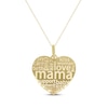 Thumbnail Image 1 of &quot;Mama&quot; Word Collage Heart Necklace 10K Yellow Gold 18&quot;