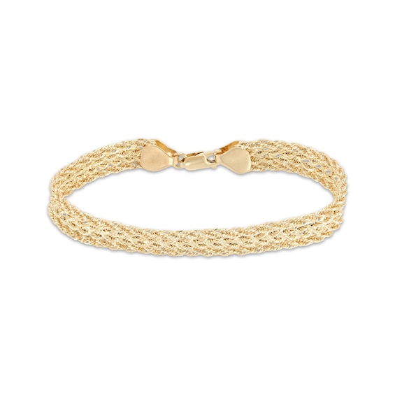 Rainbow Silk® Woven Eightfold Gold Chain Bracelet, at MINED +
