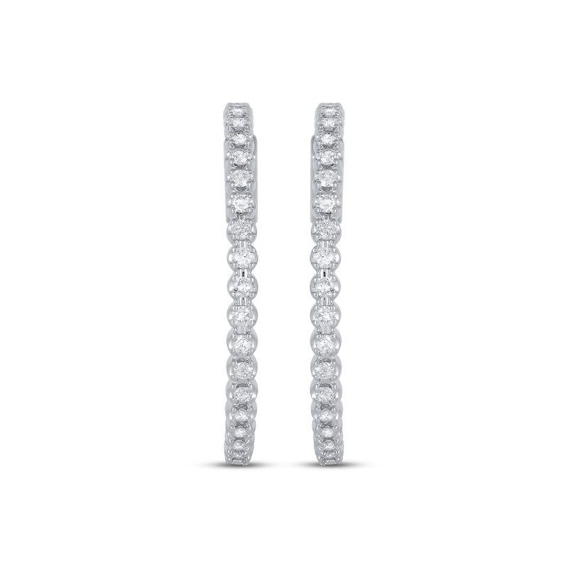 Main Image 2 of Lab-Grown Diamonds by KAY Inside-Out Hoop Earrings 2 ct tw 14K White Gold