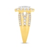 Thumbnail Image 2 of Multi-Diamond Center Cushion Frame Engagement Ring 2 ct tw 10K Two-Tone Gold